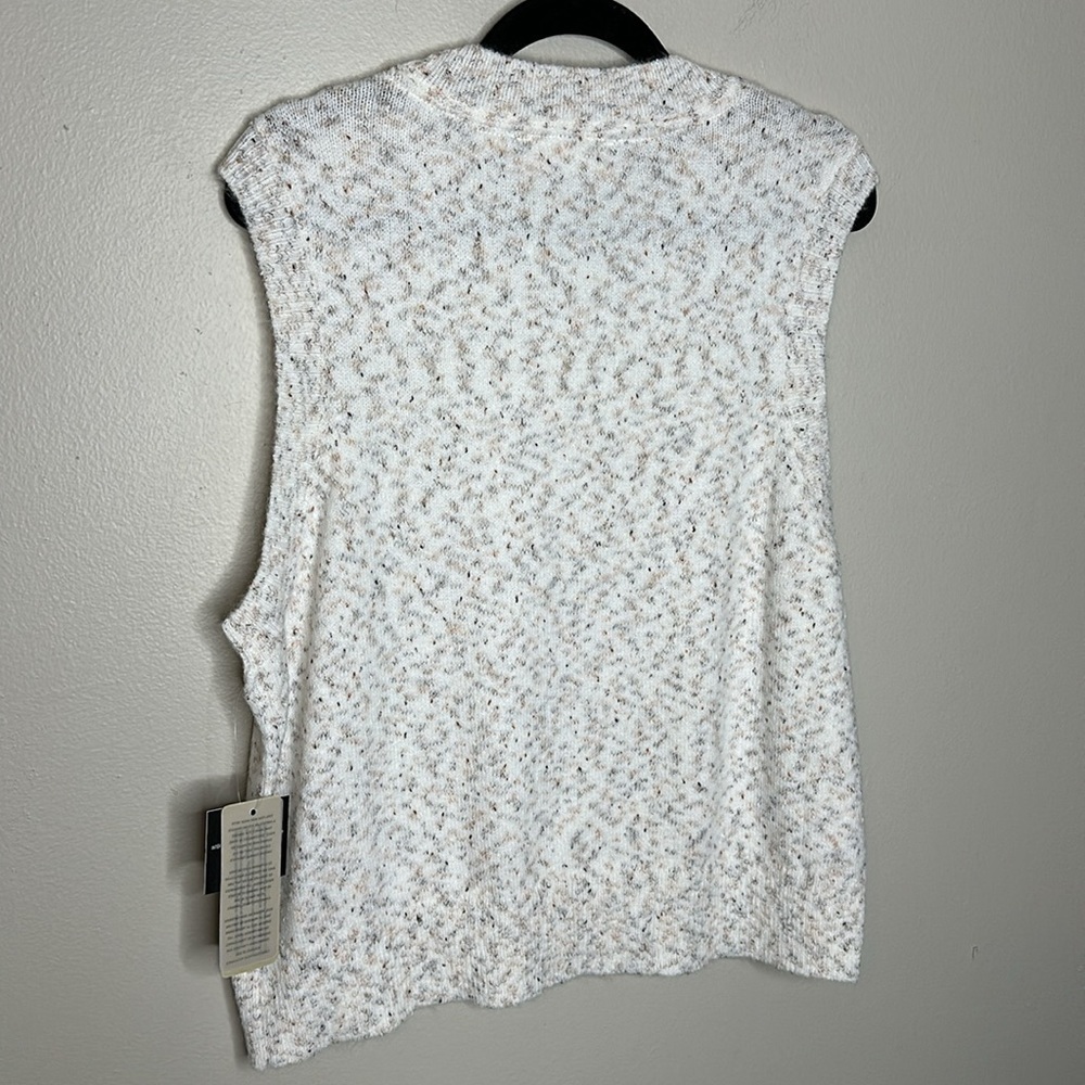 T3 RD Style Women’s Knit Vest Cream Tan Brown Size XL New with tags Stitchfix - Picture 5 of 9